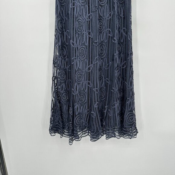 SOULMATES 3 piece set skirt jacket shell silk formal beaded evening graphite L - Picture 15 of 16